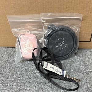 Pink and Black Dog Travel Set